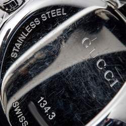 Pre Owned Gucci Brown Stainless Steel Guccissima YA134302 Women's Wristwatch 36 mm