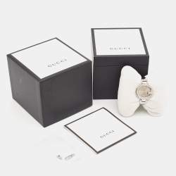 Pre Owned Gucci Brown Stainless Steel Guccissima YA134302 Women's Wristwatch 36 mm