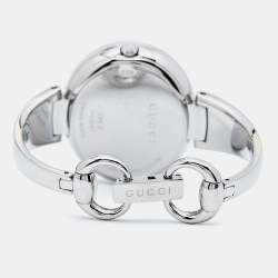 Pre Owned Gucci Brown Stainless Steel Guccissima YA134302 Women's Wristwatch 36 mm