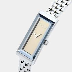 Gucci Mirror Brown Stainless Steel G-Frame YA127501 Women's Wristwatch 14 mm