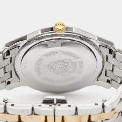 Pre Owned Gucci White Two Tone Stainless Steel 5500XL YA055216 Unisex Wristwatch 38 mm 