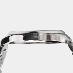 Pre Owned Gucci Silver Stainless Steel G-Timeless Diamante YA1264024 Women's Wristwatch 38 mm