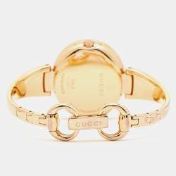 Gucci Black PVD Coated Stainless Steel Guccissima YA134305 Women's Wristwatch 36 mm