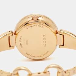 Gucci Black PVD Coated Stainless Steel Guccissima YA134305 Women's Wristwatch 36 mm