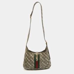 Gucci x Balenciaga Beige/Brown GG Supreme Canvas Small Jackie 1961 Hobo