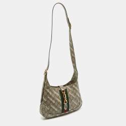 Gucci x Balenciaga Beige/Brown GG Supreme Canvas Small Jackie 1961 Hobo