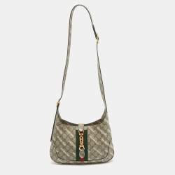 Gucci x Balenciaga Beige/Brown GG Supreme Canvas Small Jackie 1961 Hobo