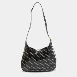 Gucci x Balenciaga Black/White Leather Medium The Hacker Project Jackie 1961 Hobo