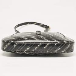Gucci x Balenciaga Black/White Leather Medium The Hacker Project Jackie 1961 Hobo