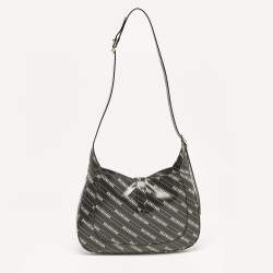 Gucci x Balenciaga Black/White Leather Medium The Hacker Project Jackie 1961 Hobo