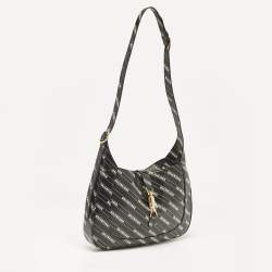 Gucci x Balenciaga Black/White Leather Medium The Hacker Project Jackie 1961 Hobo