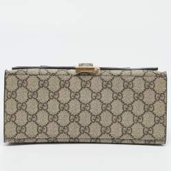 Gucci x Balenciaga Beige GG Supreme Canvas Hourglass Top Handle Bag