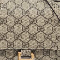 Gucci x Balenciaga Beige GG Supreme Canvas Hourglass Top Handle Bag