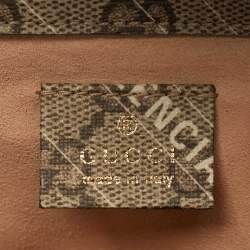 Pre Owned Gucci x Balenciaga Beige/Ebony GG Supreme Canvas Small Horsebit 1955 Shoulder Bag