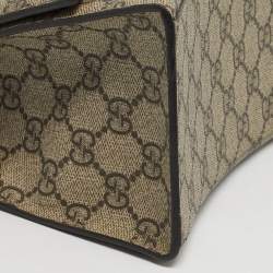 Pre Owned Gucci x Balenciaga Hourglass Beige GG Supreme Canvas Top Handle Bag