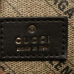 Pre Owned Gucci x Balenciaga Hourglass Beige GG Supreme Canvas Top Handle Bag