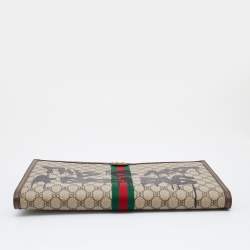 Gucci x Balenciaga Beige/Brown Supreme Canvas The Hacker Project Web Graffiti Laptop Pouch