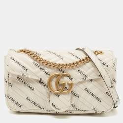 Gucci x Balenciaga The Hacker Project Small Dionysus Bag White in Leather  with Silver-tone - US