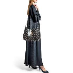Gucci x Balenciaga Black/White Leather Medium The Hacker Project Jackie 1961 Hobo