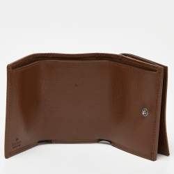 Gucci x Balenciaga Beige GG Canvas and Leather Trifold Wallet