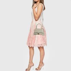 Gucci x Balenciaga Beige GG Supreme Canvas Hourglass Top Handle Bag