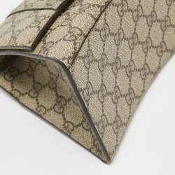 Gucci x Balenciaga Beige GG Supreme Canvas Hourglass Top Handle Bag