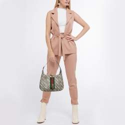 Gucci x Balenciaga Beige GG Supreme Canvas Small The Hacker Jackie 1961 Hobo