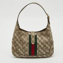 Gucci x Balenciaga Beige GG Supreme Canvas Small The Hacker Jackie 1961 Hobo
