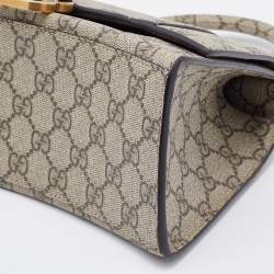 Gucci x Balenciaga Beige/Brown GG Supreme Canvas Hourglass Top Handle Bag