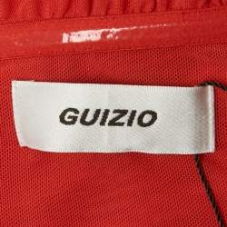 مملوكة مسبقًا فستان غيوزيو شبكة حمراء بلا حمالات مقاس كبير - لارج