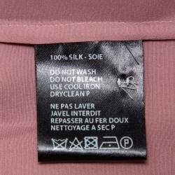 Haider Ackermann Pink Silk Satin Stand Collar Drop Shoulder Detail Dali Shirt M