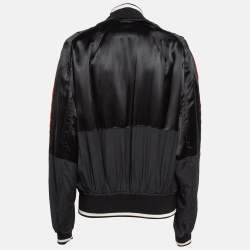 Haider Ackermann Black Satin Bomber Jacket S