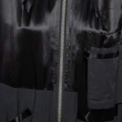 Haider Ackermann Black Satin Bomber Jacket S