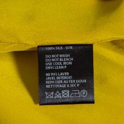 Haider Ackermann Mustard Yellow Silk Flared Maxi Skirt S