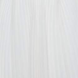 Pre Owned Halston Heritage Black & White Color Block Cutout Plisse Maxi Dress S