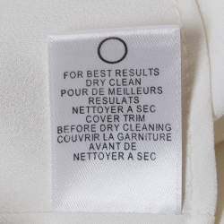 Pre Owned Halston Heritage Black & White Color Block Cutout Plisse Maxi Dress S