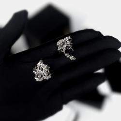 Harry Winston Platinum Pink Sapphire Diamond Loop Earrings 