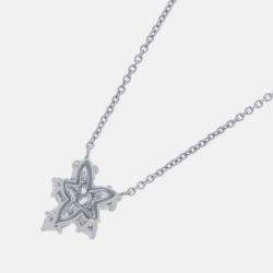 Pre Owned Harry Winston Winston Cluster Small Platinum and Diamond Pendant Necklace