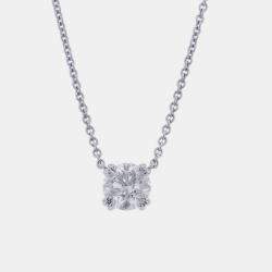 مملوكة مسبقًا Harry Winston Round Cut Solitaire Diamond Platinum Pendant Necklace  