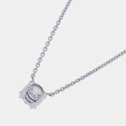 مملوكة مسبقًا Harry Winston Round Cut Solitaire Diamond Platinum Pendant Necklace  