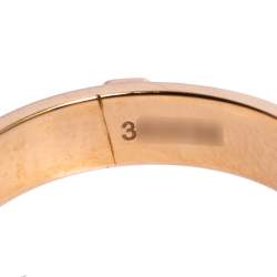 Pre Owned Harry Winston HW Logo Diamond 18K Rose Gold Ring Size 60