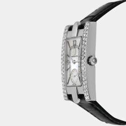 Pre Owned Harry Winston Avenue 310LQW Quartz Diamond 18K White Gold Women's Wristwatch 21 mm