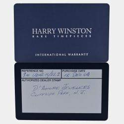 Pre Owned Harry Winston Avenue 310LQW Quartz Diamond 18K White Gold Women's Wristwatch 21 mm