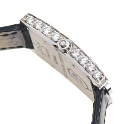 Harry Winston Blue Mother of Pearl 18K White Gold Diamond Avenue 310LQW Women's Wristwatch 21 mm 