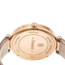 Pre Owned Harry Winston Mother of Pearl 18k Rose Gold Diamond Satin Premier PRNQHM36RR001 Women's Wristwatch 36 mm