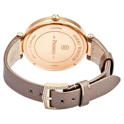 Pre Owned Harry Winston Mother of Pearl 18k Rose Gold Diamond Satin Premier PRNQHM36RR001 Women's Wristwatch 36 mm