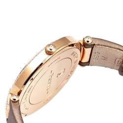 Pre Owned Harry Winston Mother of Pearl 18k Rose Gold Diamond Satin Premier PRNQHM36RR001 Women's Wristwatch 36 mm