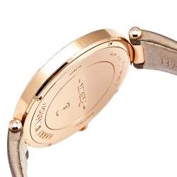 Pre Owned Harry Winston Mother of Pearl 18k Rose Gold Diamond Satin Premier PRNQHM36RR001 Women's Wristwatch 36 mm