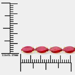 مملوكة مسبقًا سوار التنس من الذهب الأصفر عيار 14 بحوالي 9.50 قيراط ياقوت