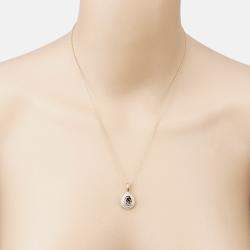 Pre Owned 2.01 cts Brown Diamond and Diamond 18K Yellow Gold Statement Pendant